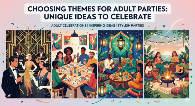 stylish parties banner image for different themes for parties